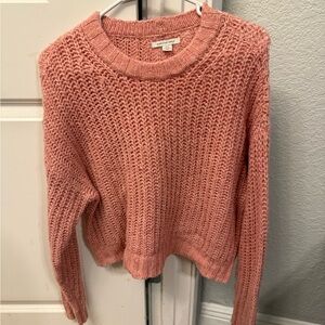 American Eagle Outfitters Soft Pink Crew Neck Sweater